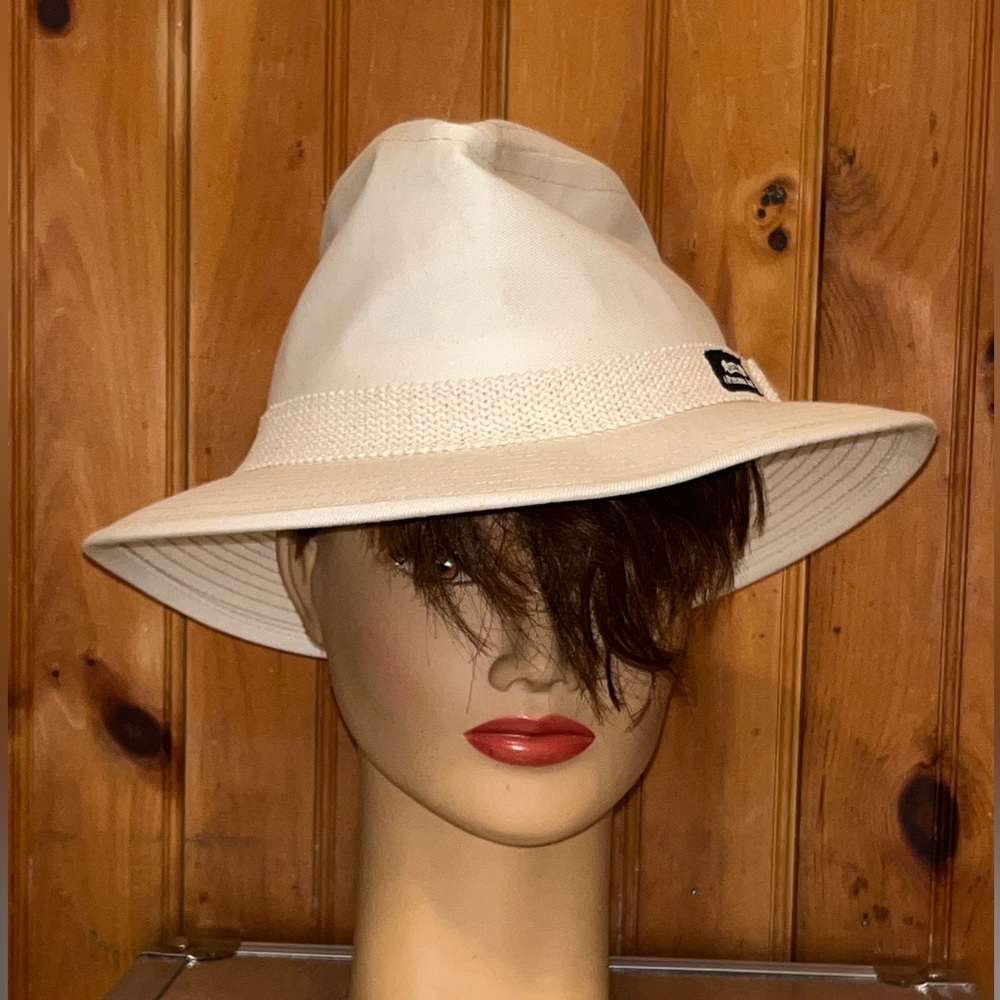 Vintage Panama Jack Cream Fedora Hat Classic Design